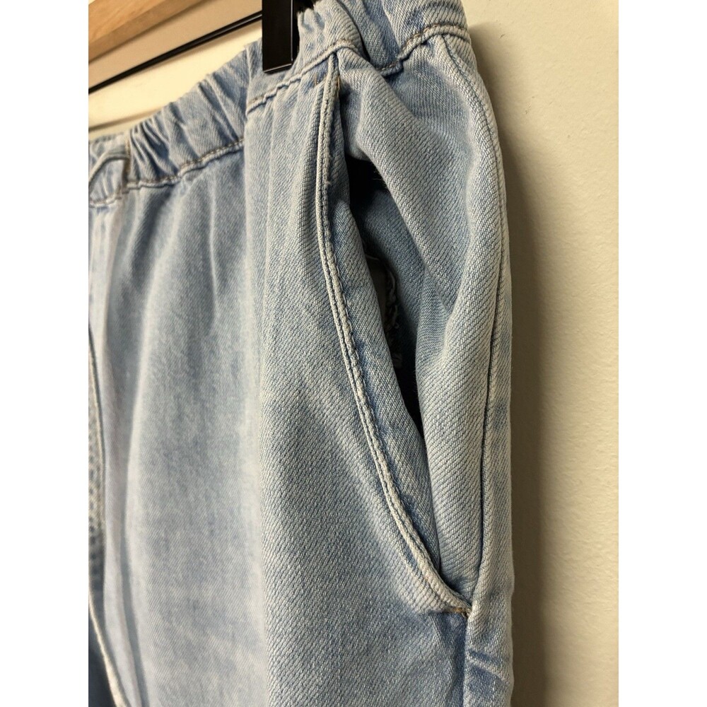 Zara Wide Leg Light Wash XL Pullstring Jeans High Waist Oversized - Picture 5 of 16